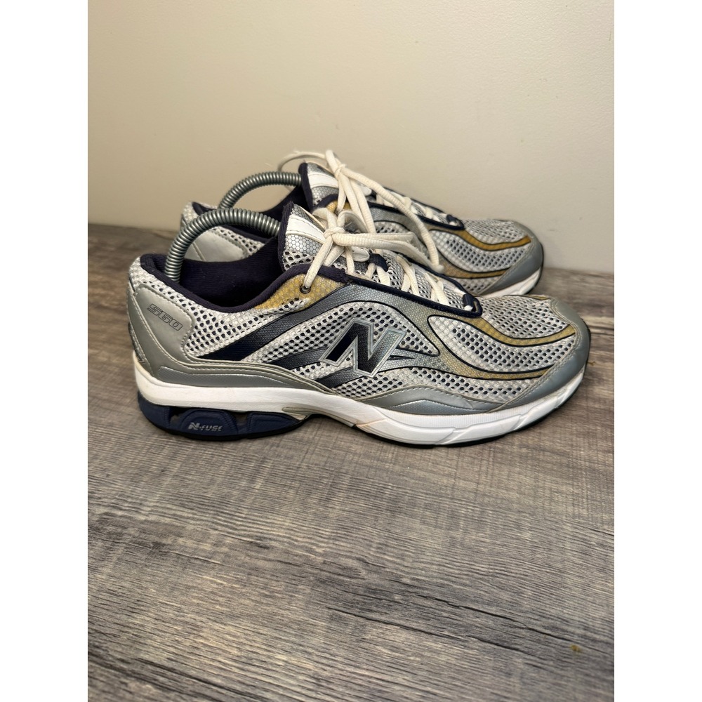 New Balance 560 Mens Silver Navy Gold Running Shoes MR560SN Size 9 D